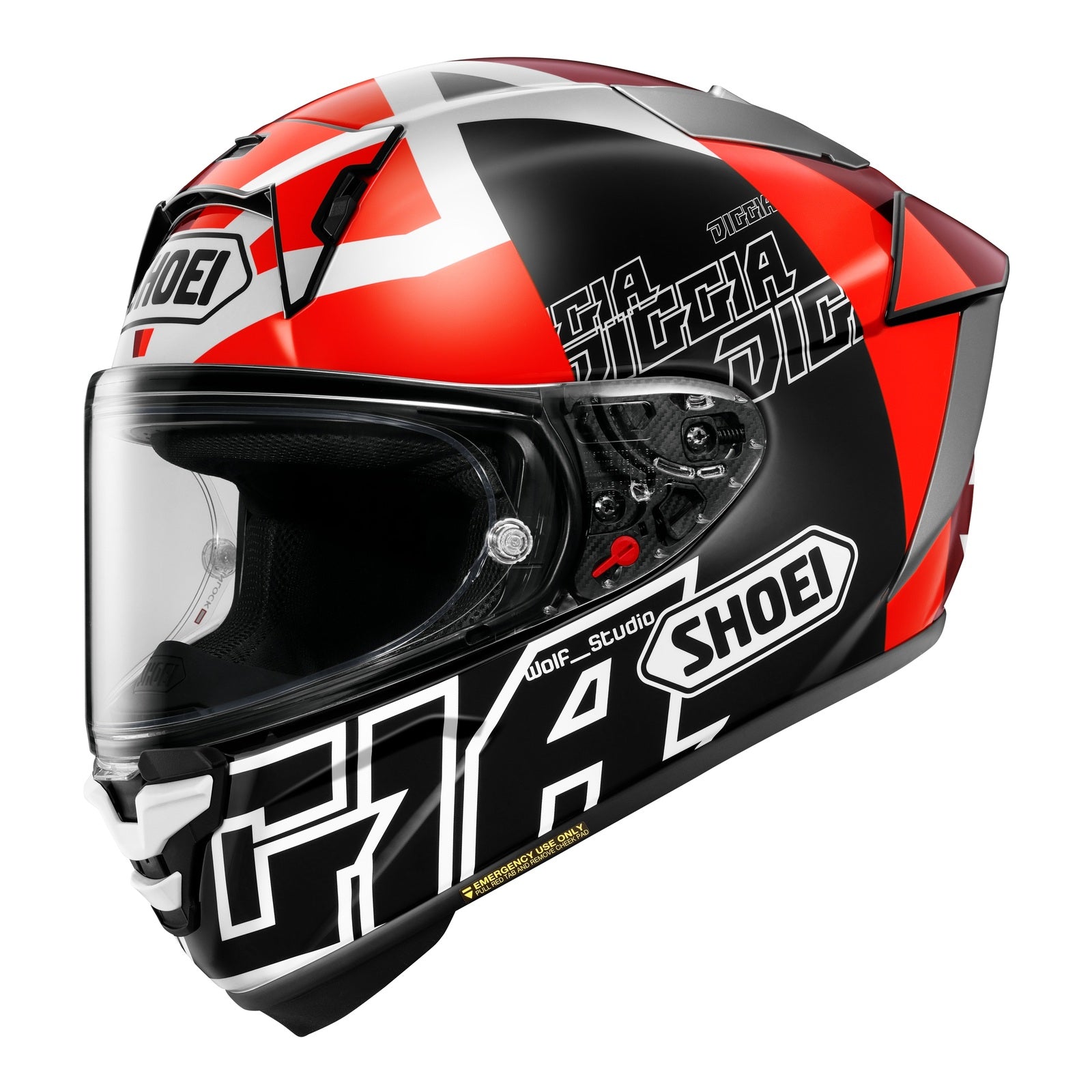 Shoei X-SPR Pro Helmet Diggia 2 - Black / Red / White – Bits4Bikes