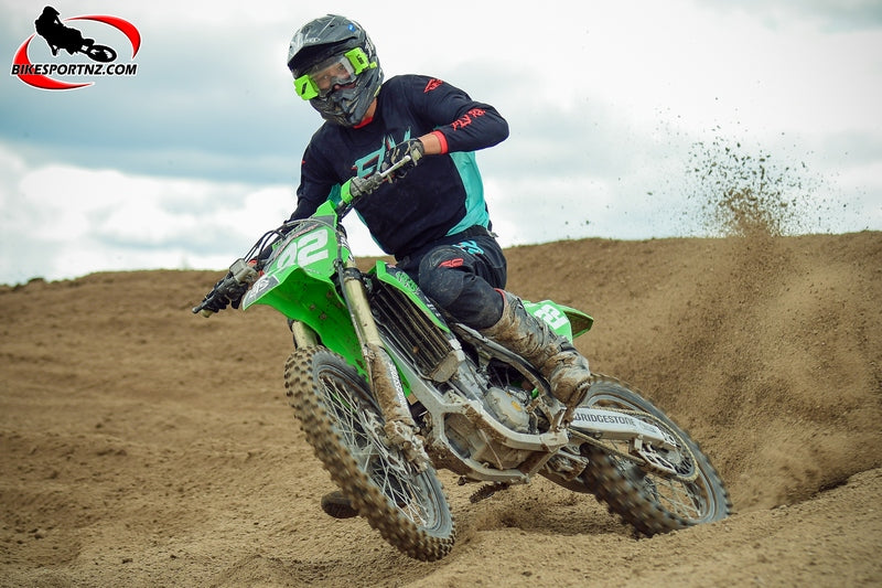 BAY OF PLENTY RIDER PUTS GREEN BIKE ON THE TOP STEP