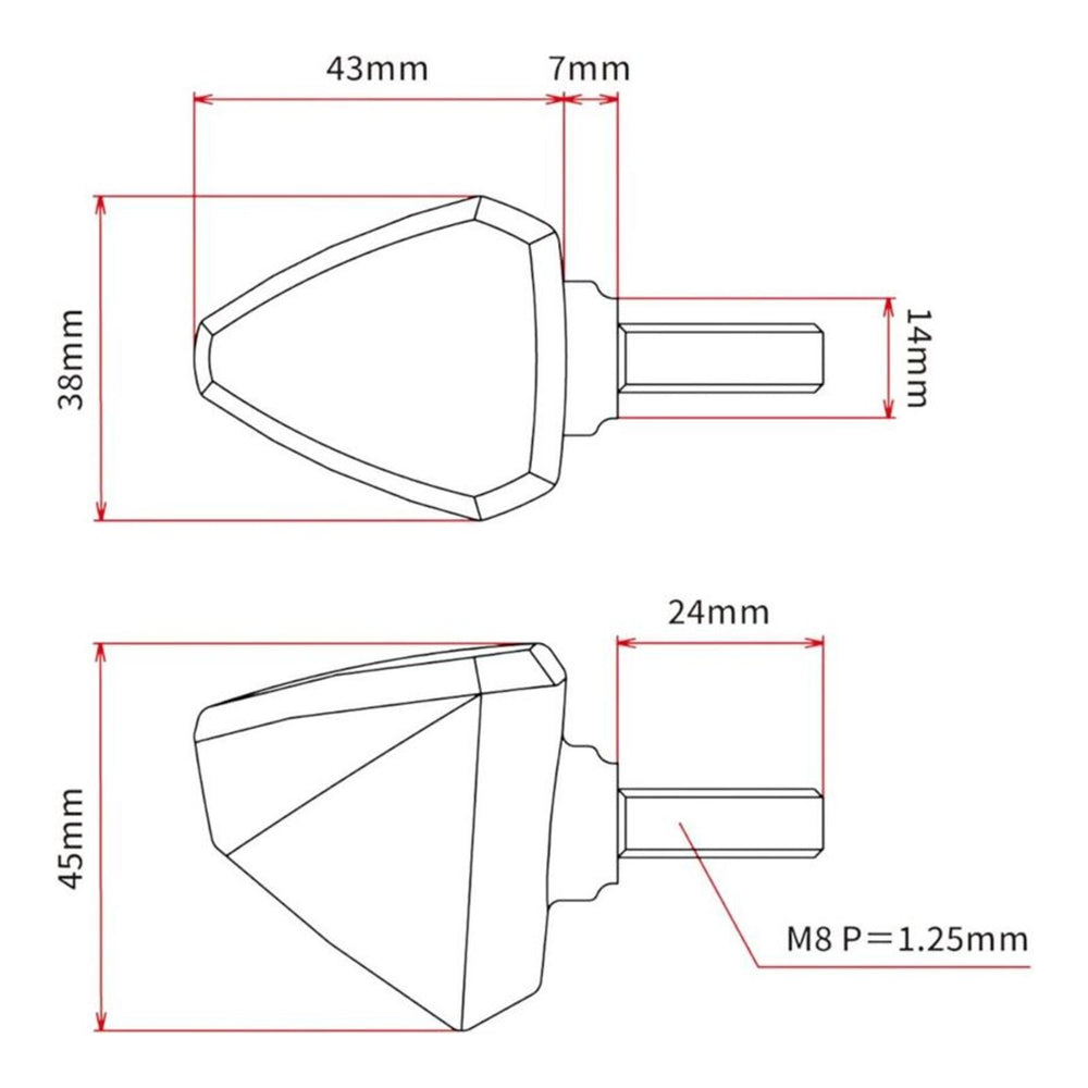 DRC 601 LED FLASHER 12V ORANGE 2PCS