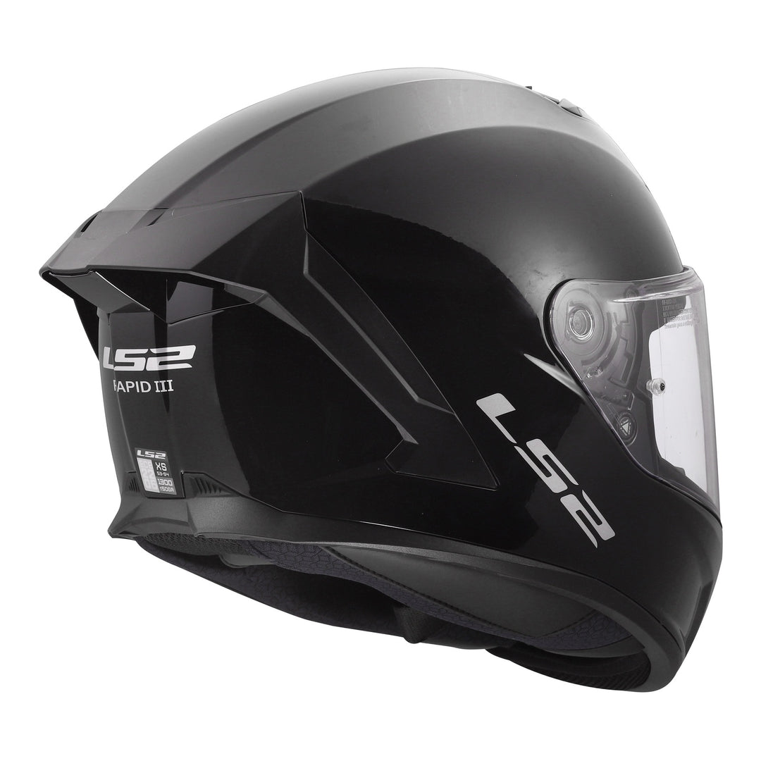 LS2 FF820 Rapid III Solid Helmet - Gloss Black