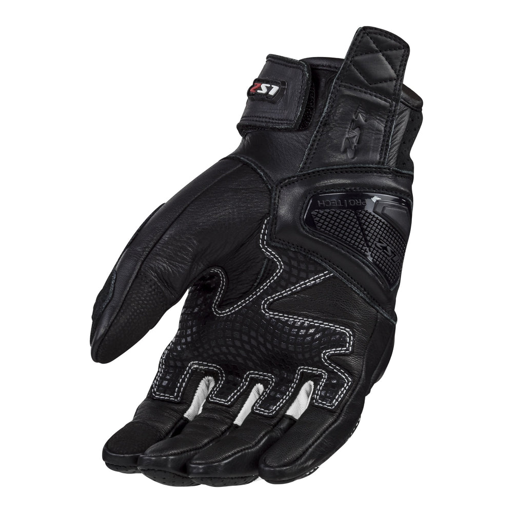 LS2 Spark 2 Leather Men's Glove - Black / White