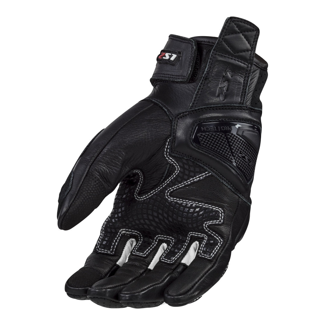 LS2 Spark 2 Leather Men's Glove - Black / White