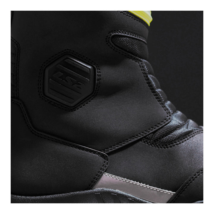LS2 Goby Men's Waterproof Boots - Black / Hi-Vis Yellow