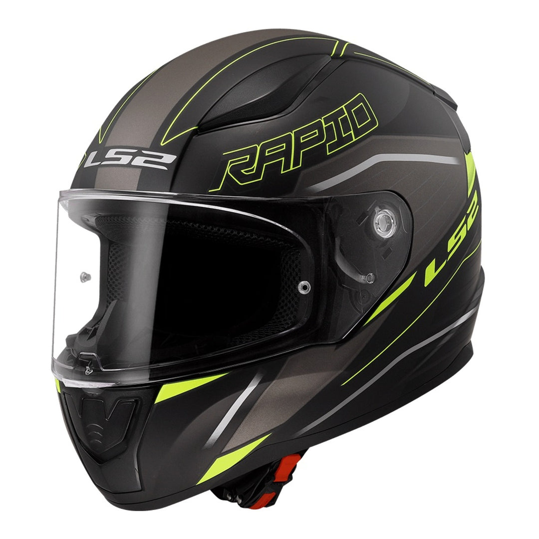 LS2 FF353 Rapid II Helmet Rokku - Matte Black / Hi-Vis Yellow