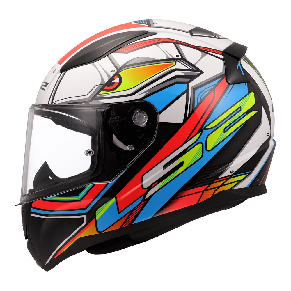 LS2 FF353 Rapid II XDron - White / Hi-Vis Orange / Blue