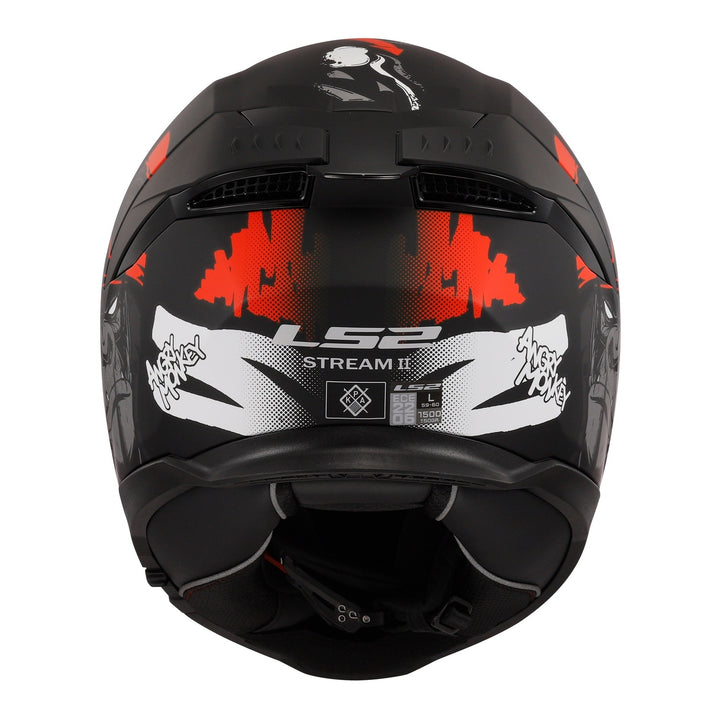 LS2 FF808 Stream II Angry Monkey Helmets - Matte Black / Red 06