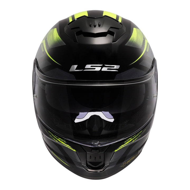 LS2 FF808 Stream II Fury - Black / Hi-Vis Yellow 06