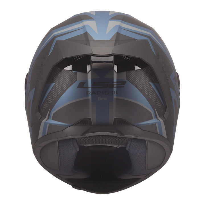LS2 FF820 Rapid III Xtrem Helmet - Black / Blue Petrol