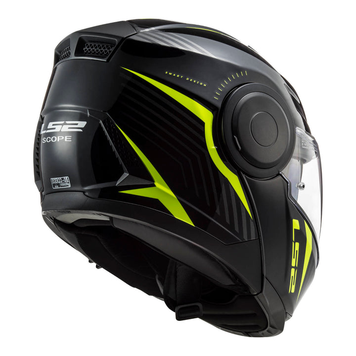 LS2 FF902 Scope Skid Helmet - Black / Hi-Vis Yellow