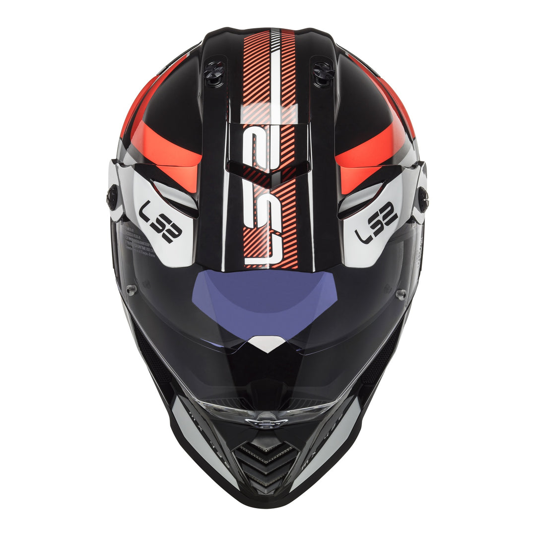 LS2 MX436 Pioneer Evo Adventurer Helmet - Black / White