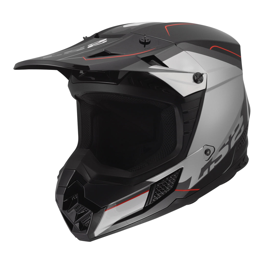LS2 MX706 COZ Arched Helmet - Black / Silver / Titanium 06