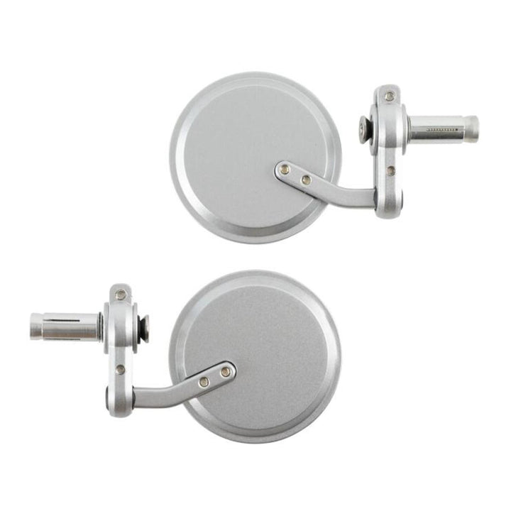 Oxford Bar End Mirrors - Silver (Pair)
