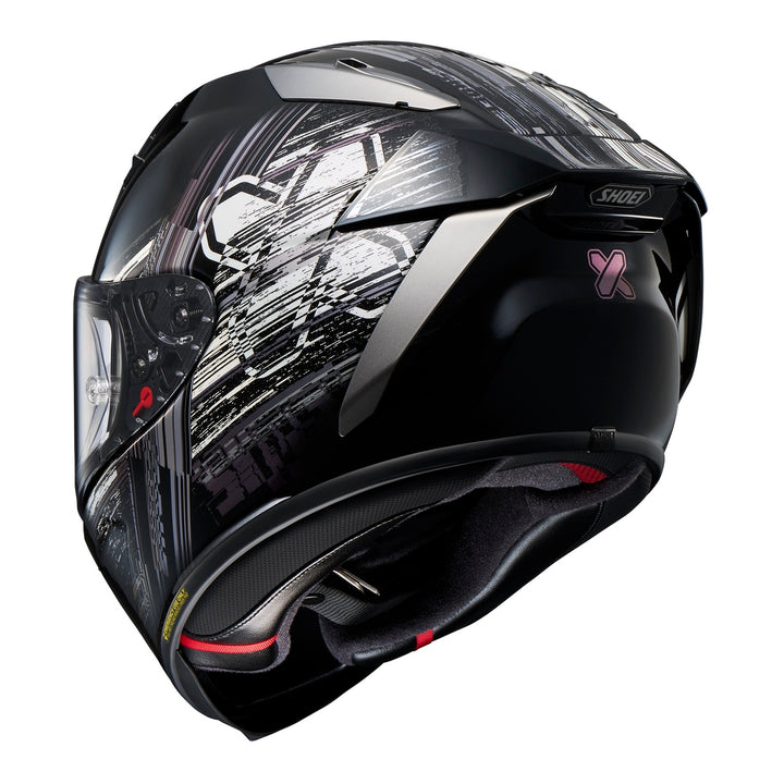 Shoei X-SPR Pro Helmet Cross Logo TC5 - Black / White