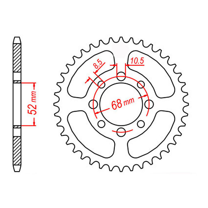 Sprocket Kit Suzuki DS80/JR80 - 428H 12/34