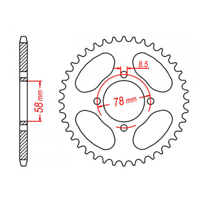 Sprocket Kit Suzuki GN125 - 428H 14/52