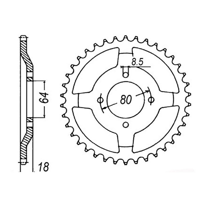 Sprocket Kit Yamaha AG175 - 428KRO 14/47