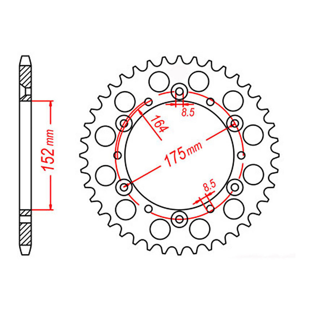 Sprocket Kit Yamaha TT250 R '93-'95 - 520AO 14/43