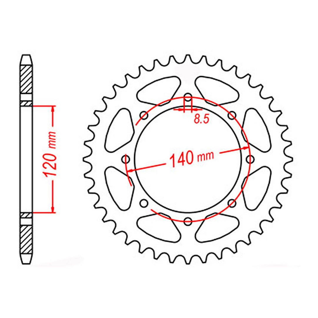Sprocket Kit for Kawasaki KLR650 (2022–2024) - X-Ring Chain, 15/43