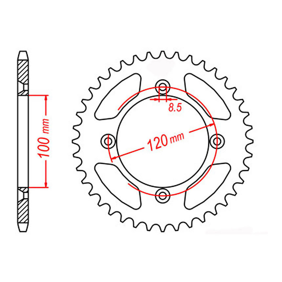 Sprocket Kit Yamaha YZ85 SW '02-'18 - 428H 14/47