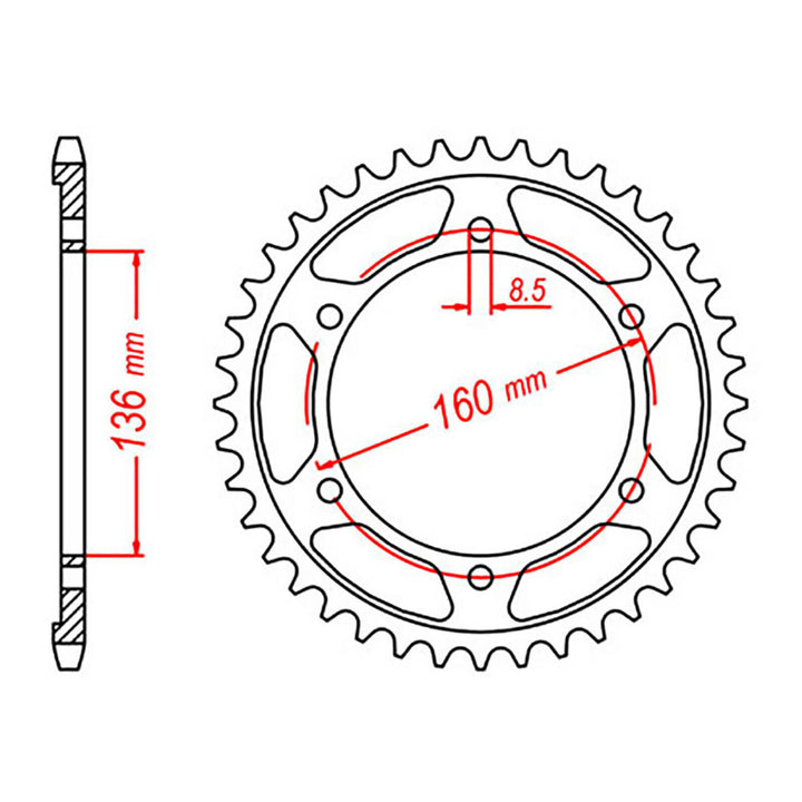 Sprocket Kit BMW F650 ST/GS - 520XRE 16/47
