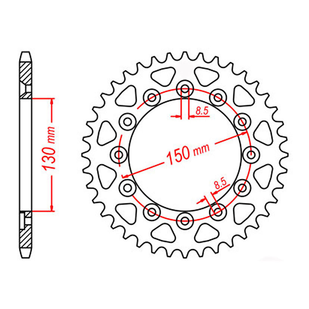 Sprocket Kit Honda VT250 - 520H 14/45