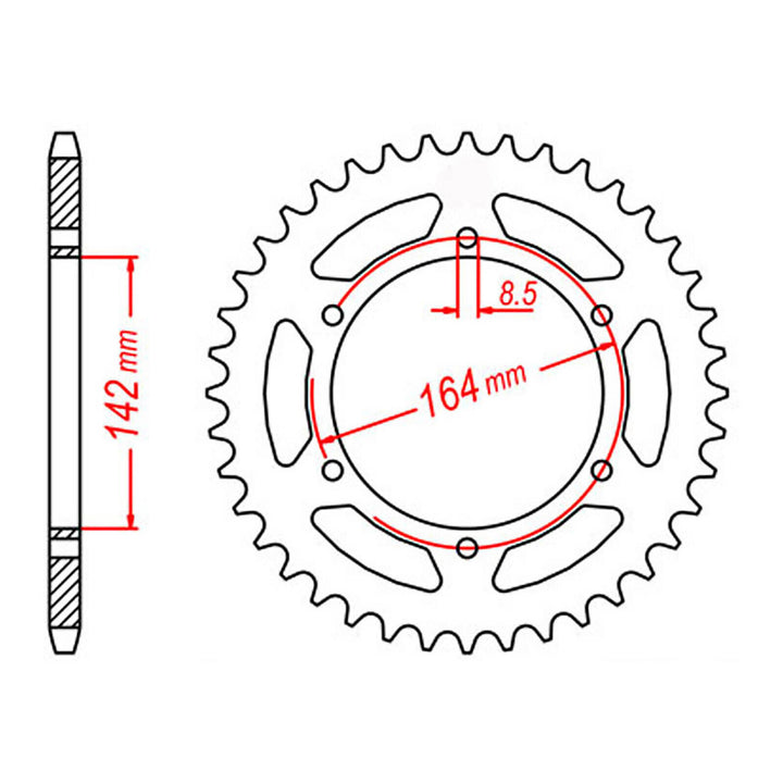Sprocket Kit Hyosung GT650 /GT650R - 525XRE 15/44