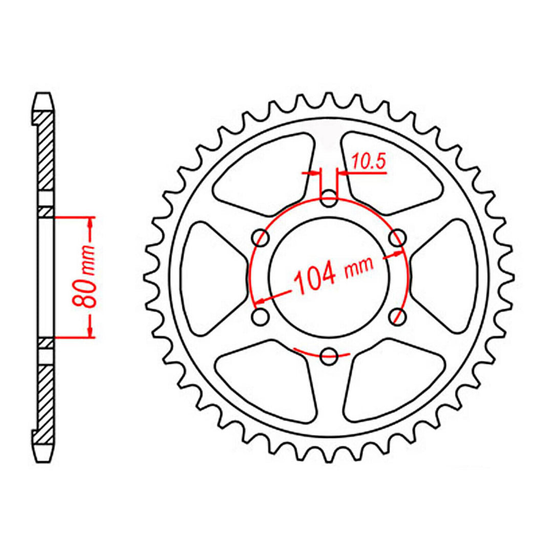Sprocket Kit Kawasaki ZXR750 (J1-J2) '91-'92 Gold - GB530XRE 16/45