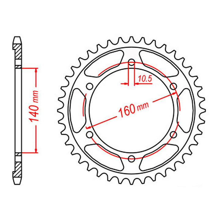 Sprocket Kit Kawasaki ZZR1100 '93-'97 Gold - GB530ZXW 17/45