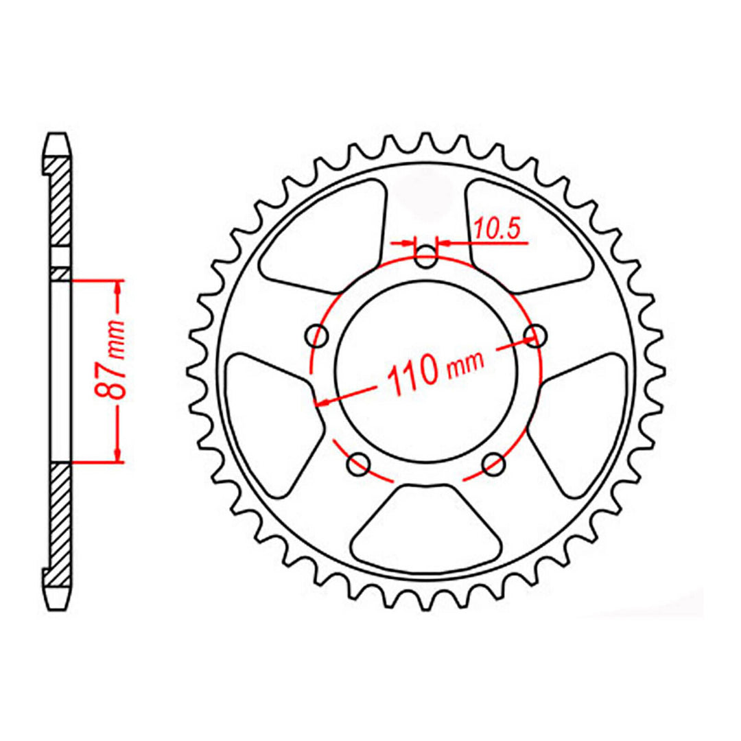 Sprocket Kit Suzuki GSX-F 750 Gold - GB530XRE 15/47