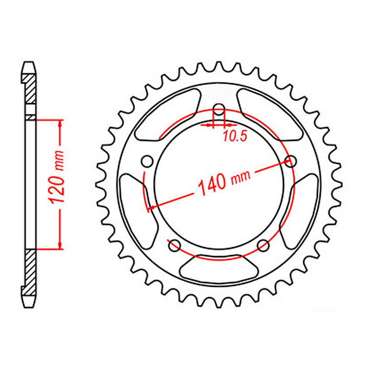 Sprocket Kit Suzuki DL1000 V-Strom '02-'10 (recom) - GB525ZXW 17/42