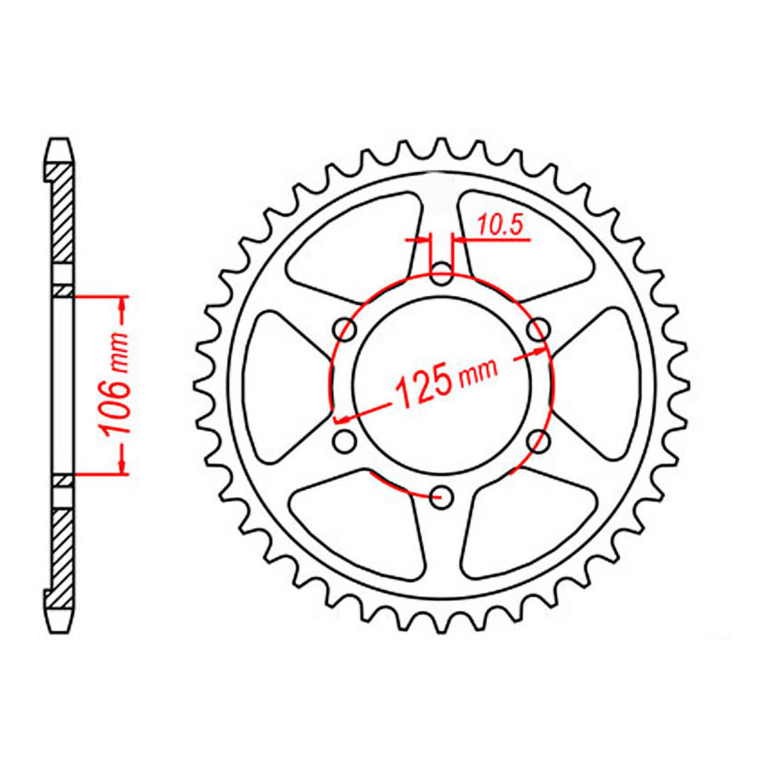 Sprocket Kit Triumph 675 Daytona '06-'11 (eco- 525XSO)16/47