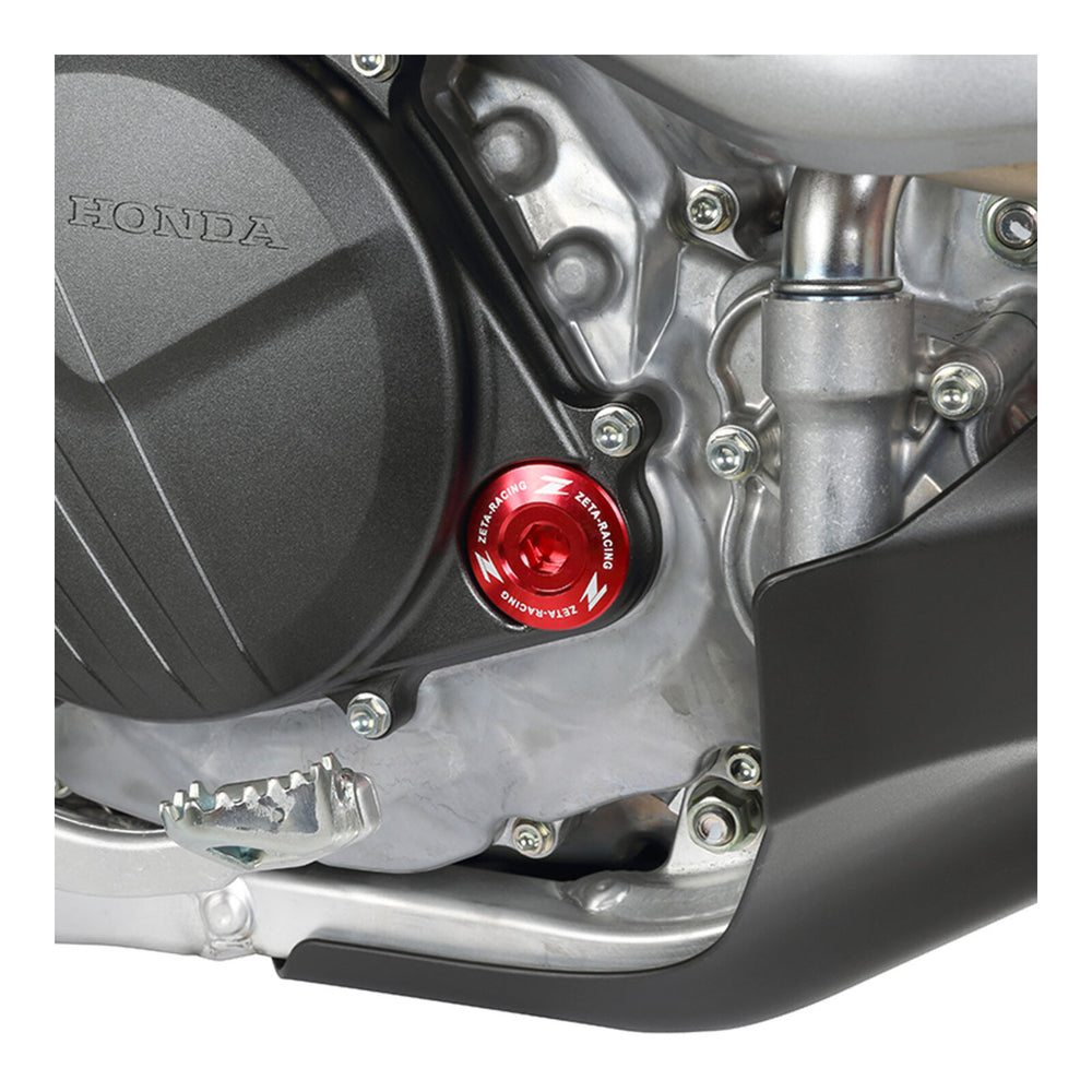 Zeta Engine Plugs - Honda CRF250R ('10–'17), CRF450R/X, CRF150R - Red